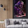 Tableau deco Dark Vador Star Wars effet néon
