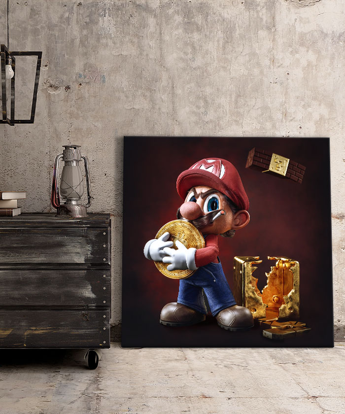 Tableau déco Mario Bros Nintendo 3D - Tableau Deco