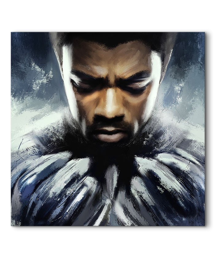 tableau deco Black Panther Chadwick Boseman peinture
