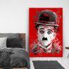 tableau deco esquisse peinture Charlie Chaplin