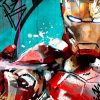 Tableau Iron Man peinture street art graffiti