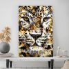 tableau deco leopard peinture animal lion