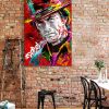 tableau deco street art clint eastwood western peinture