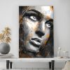 tableau deco portrait Laura peinture femme