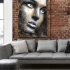 tableau deco portrait Laura peinture femme