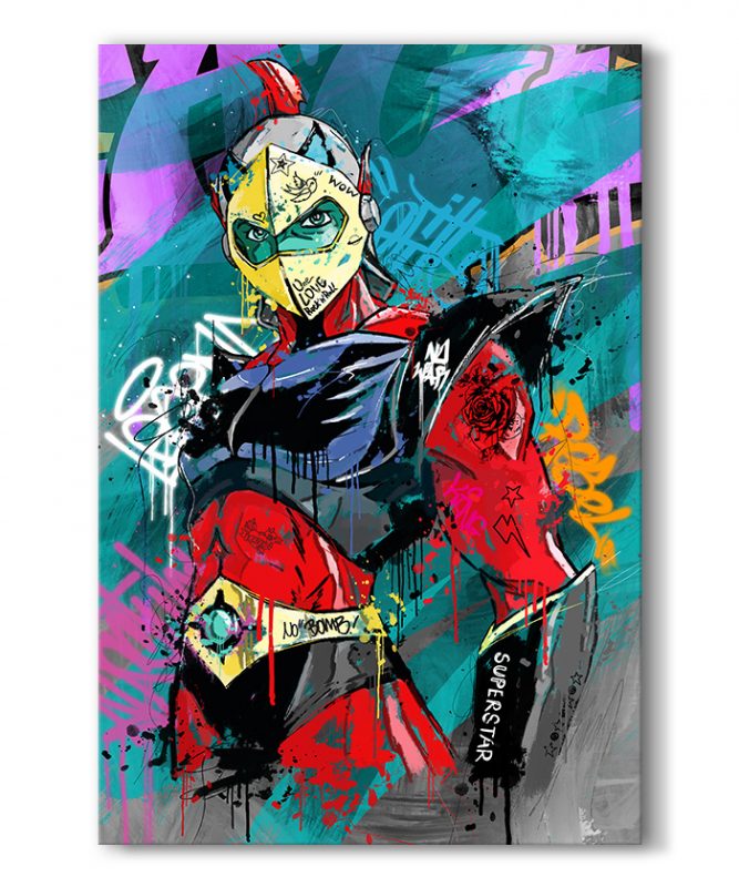 Tableau deco Actarus golodrak graffiti street art