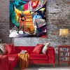 Tableau deco mural Actarus et Goldorak graffiti Street Art murciano