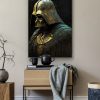 Tableau deco Dark Vador Star Wars Or et Bleu