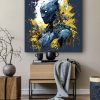 tableau deco black panther marvel peinture moderne design artiste
