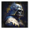 tableau deco portrait dark vador star wars peinture numérique