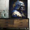 tableau deco portrait dark vador star wars peinture numérique