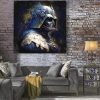 tableau deco portrait dark vador star wars peinture numérique