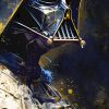 tableau deco portrait dark vador star wars peinture numérique