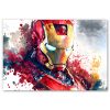 Tableau Iron Man Marvel Nuage Aquarelle