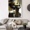 Tableau deco portrait femme africaine couronne peinture