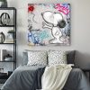 tableau deco Snoopy et son ballon street-art style Banksy