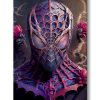Tableau deco Spiderman Marvel Fleurs Roses Sauvages