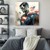 Tableau portrait Superman peinture aquarelle pastel super-héros