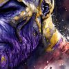 Tableau deco Thanos Avengers Marvel Aquarelle