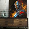 tableau deco Iron Man marvel peinture écorchée