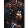 tableau portrait femme afro africaine moderne pop art