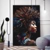 tableau portrait femme afro africaine moderne pop art