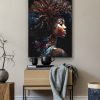 tableau portrait femme afro africaine moderne pop art