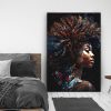 tableau portrait femme afro africaine moderne pop art