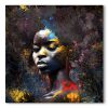 tableau deco peinture portrait femme africaine maison du monde