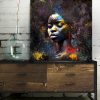 tableau deco peinture portrait femme africaine maison du monde