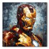 tableau deco Iron Man Marvel peinture huile pop art