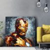 tableau deco Iron Man Marvel peinture huile pop art