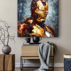 tableau deco Iron Man Marvel peinture huile pop art