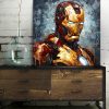 tableau deco Iron Man Marvel peinture huile pop art