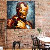 tableau deco Iron Man Marvel peinture huile pop art