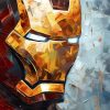 tableau deco Iron Man Marvel peinture huile pop art