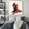 Tableau deco Spiderman peinture aquarelle pop art Comics Marvel