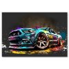 tableau deco voiture Ford Mustang Shelby street art pop art