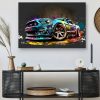 tableau deco voiture Ford Mustang Shelby street art pop art