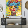 Tableau déco femme colorée design pop art