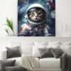 Tableau déco Chat Astronaute Cosmonaute