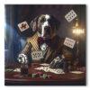 Tableau déco Chien joueur de Poker