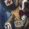 Tableau déco Chien joueur de Poker