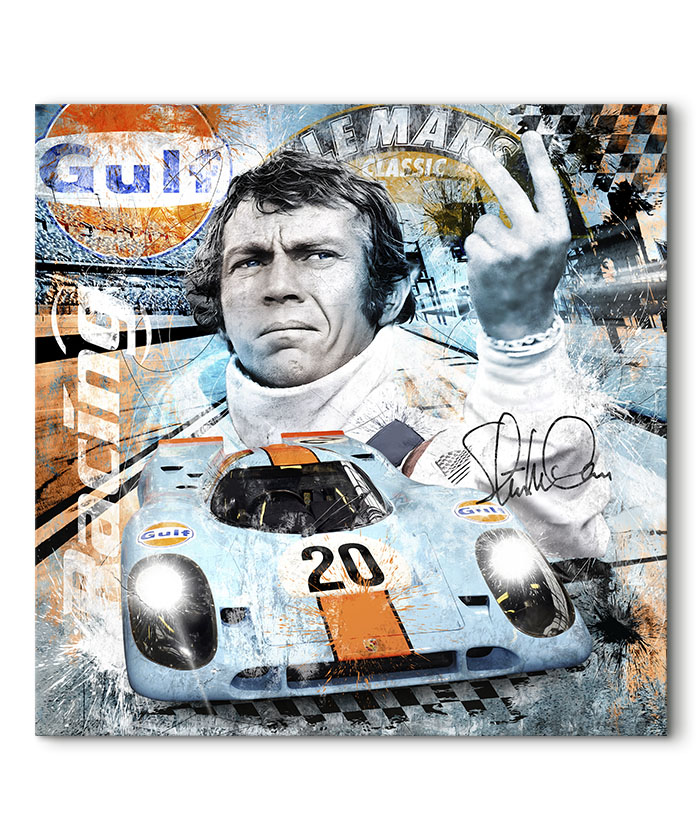 Tableau déco Steve McQueen Le Mans Gulf pop art