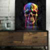 Tableau déco Tête de mort Crâne Pop Art