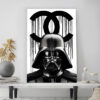 Tableau déco Dark Vador Chanel Star Wars noir et blanc