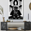 Tableau déco Dark Vador Chanel Star Wars noir et blanc