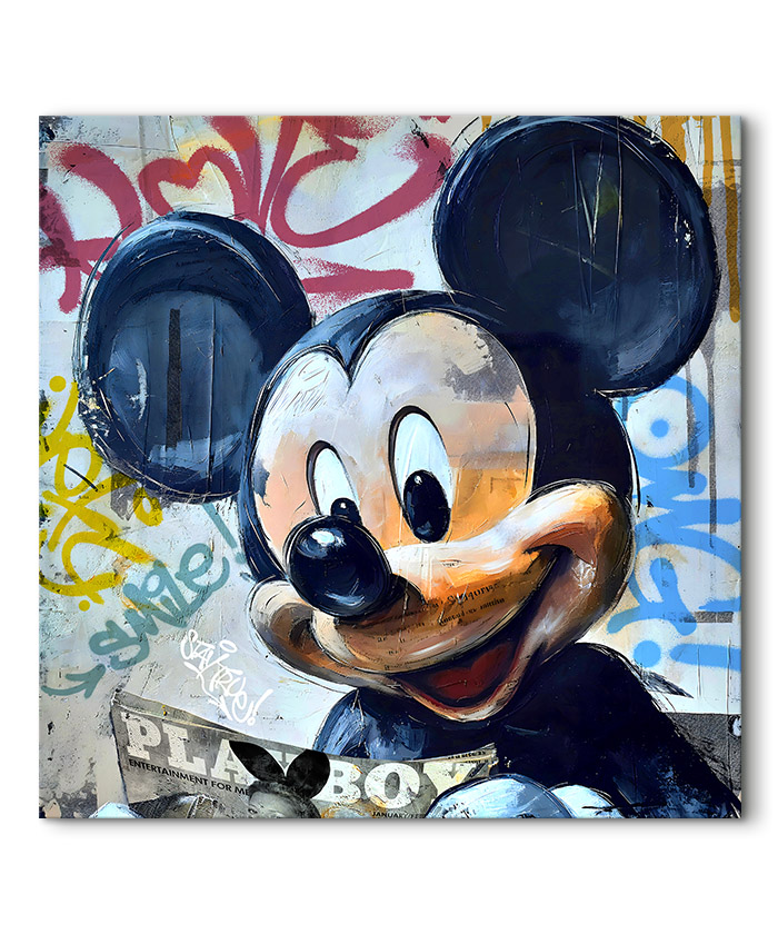 Tableau déco Mickey Playboy graffiti Street Art