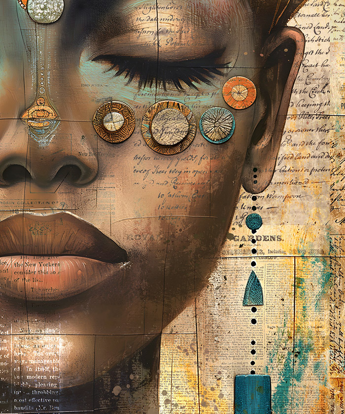 Tableau déco portrait de femme égyptienne ethnique