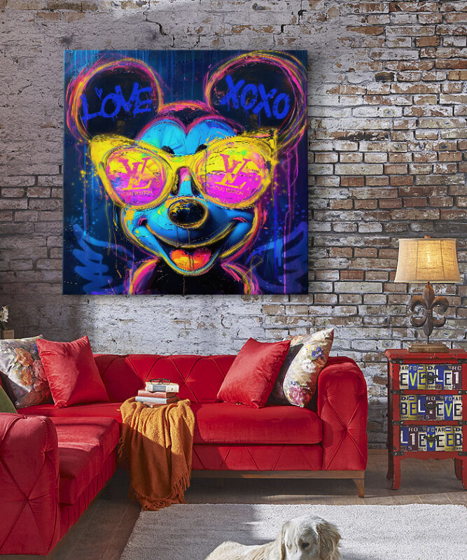 Tableau D co Mickey Mouse Pop Art N on Peinture Tableau Deco tableau-d-co-mickey-mouse-pop-art-n-on-peinture-tableau-deco